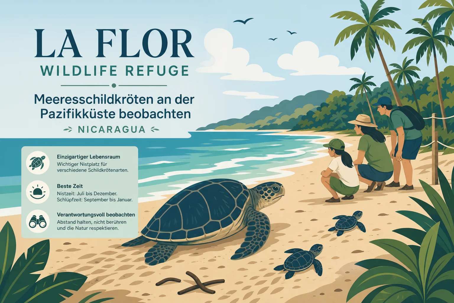 La Flor Wildlife Refuge: Meeresschildkröten an der Pazifikküste beobachten