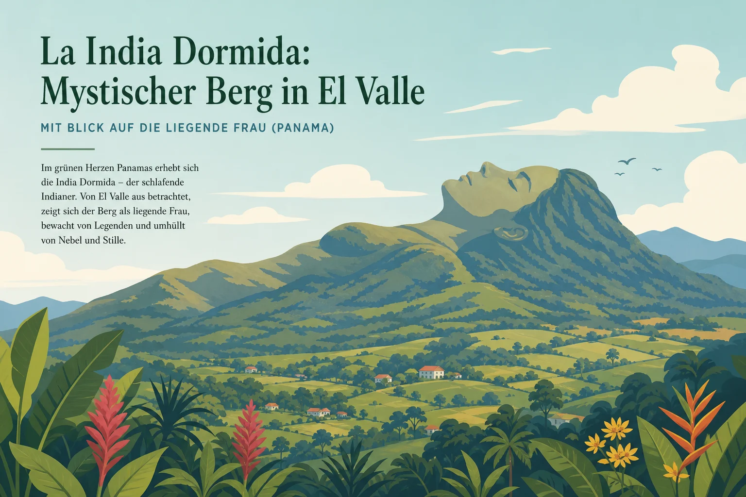 La India Dormida: Mystischer Berg in El Valle mit Blick auf die liegende Frau