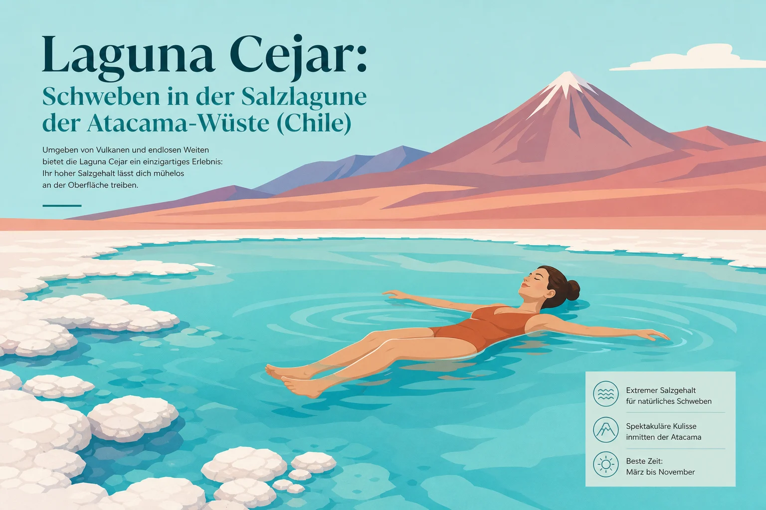Laguna Cejar: Schweben in der Salzlagune der Atacama-Wüste