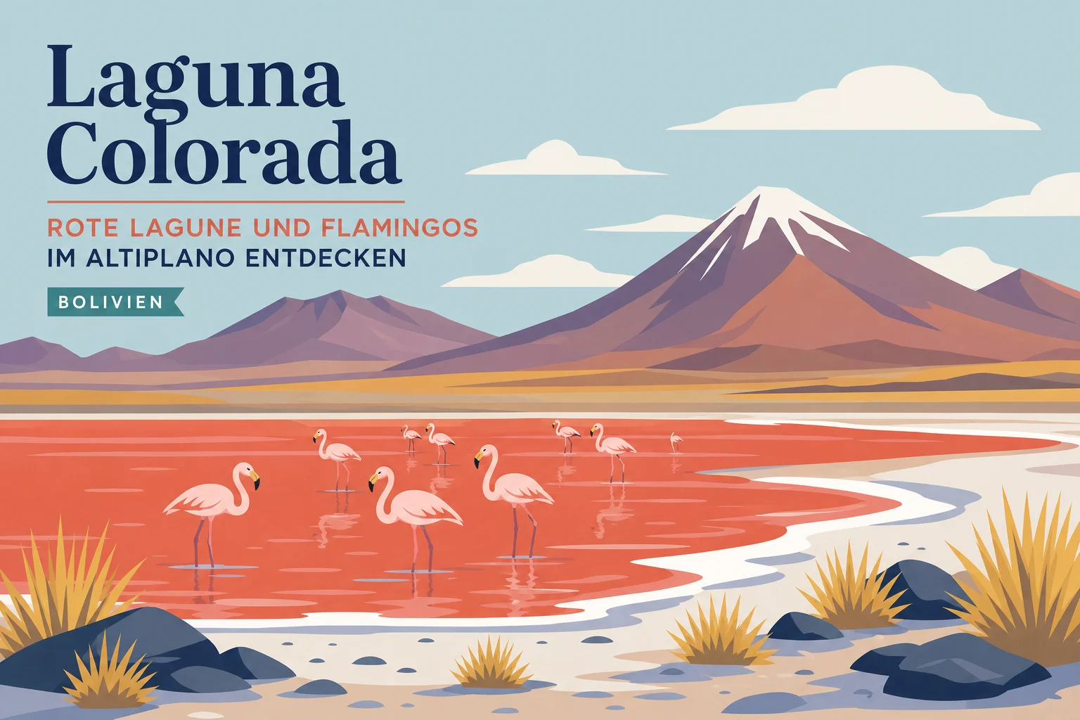 Laguna Colorada: Rote Lagune und Flamingos im Altiplano entdecken