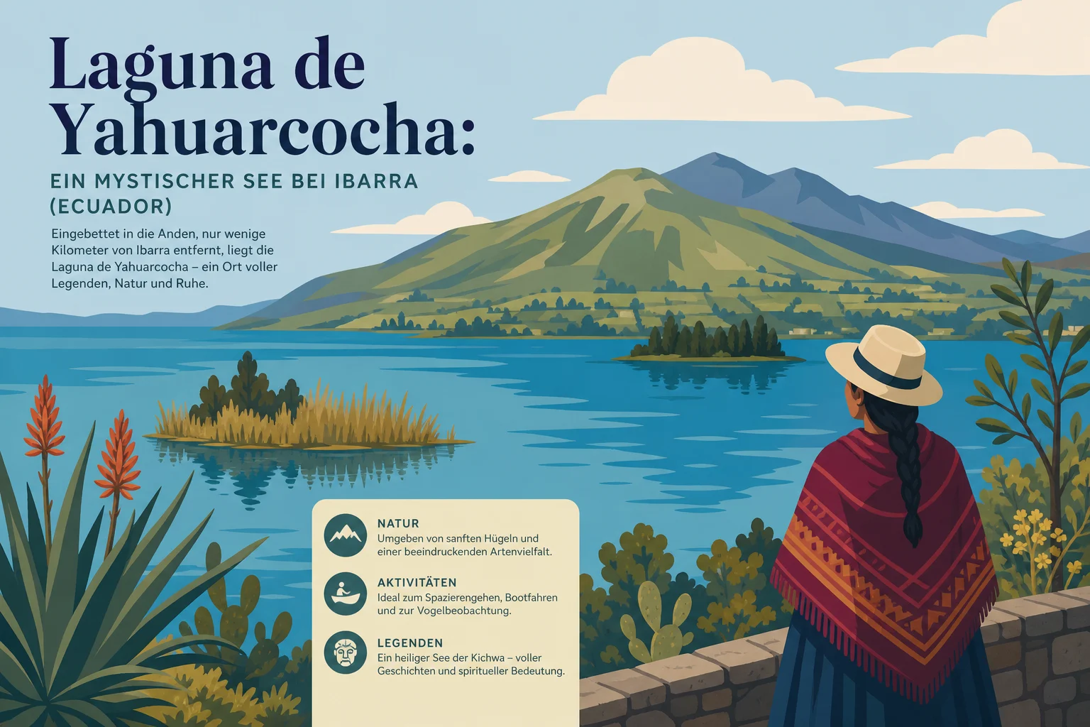 Laguna de Yahuarcocha: See bei Ibarra in Ecuador