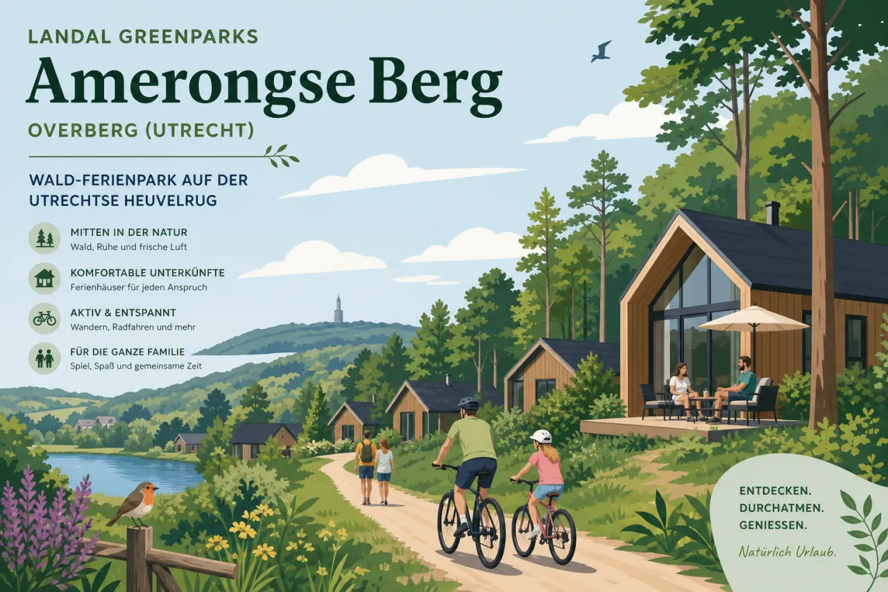 Landal GreenParks Amerongse Berg in Overberg (Utrecht) — Wald-Ferienpark auf der Utrechtse Heuvelrug