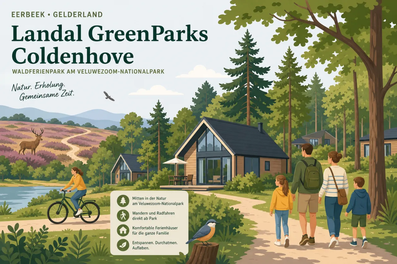 Landal GreenParks Coldenhove in Eerbeek (Gelderland) — Waldferienpark am Veluwezoom-Nationalpark
