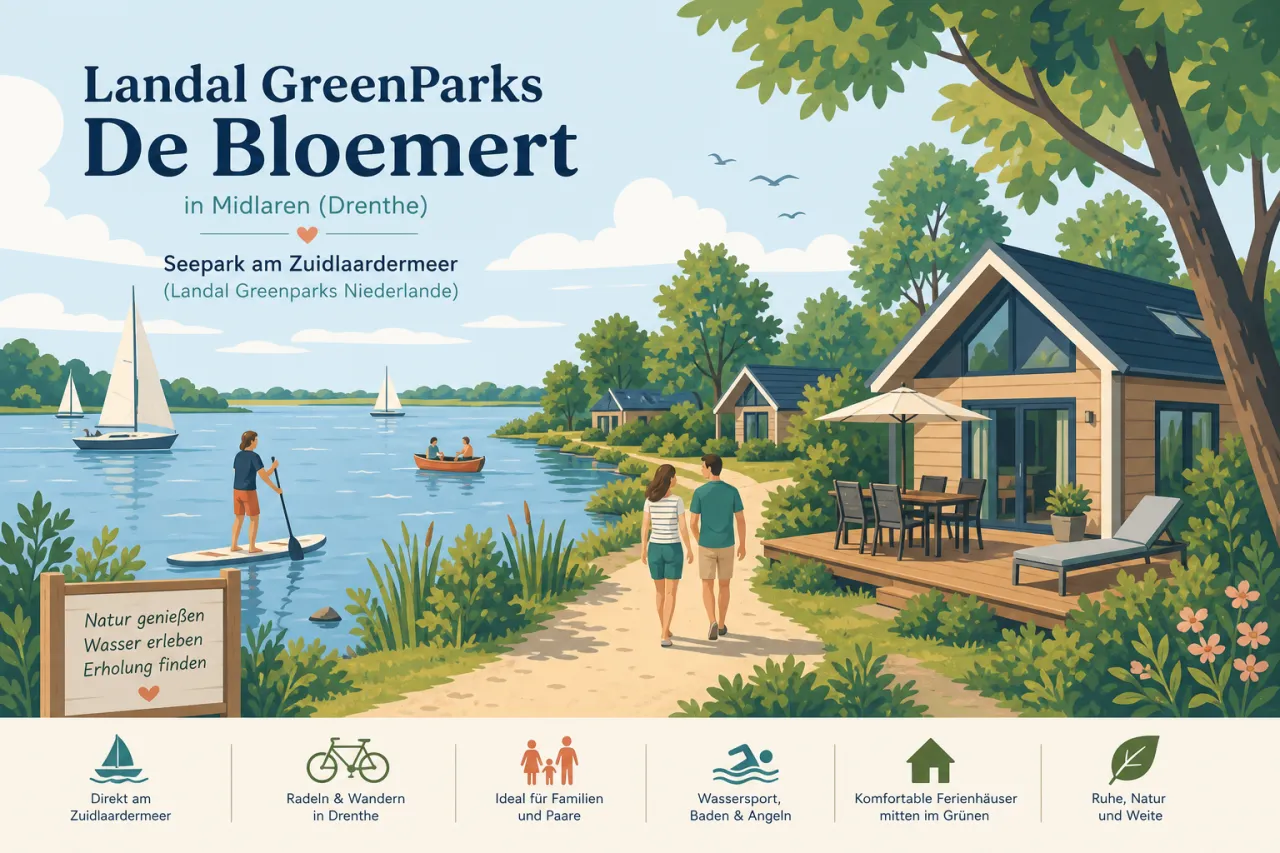 Landal GreenParks De Bloemert in Midlaren (Drenthe) — Seepark am Zuidlaardermeer