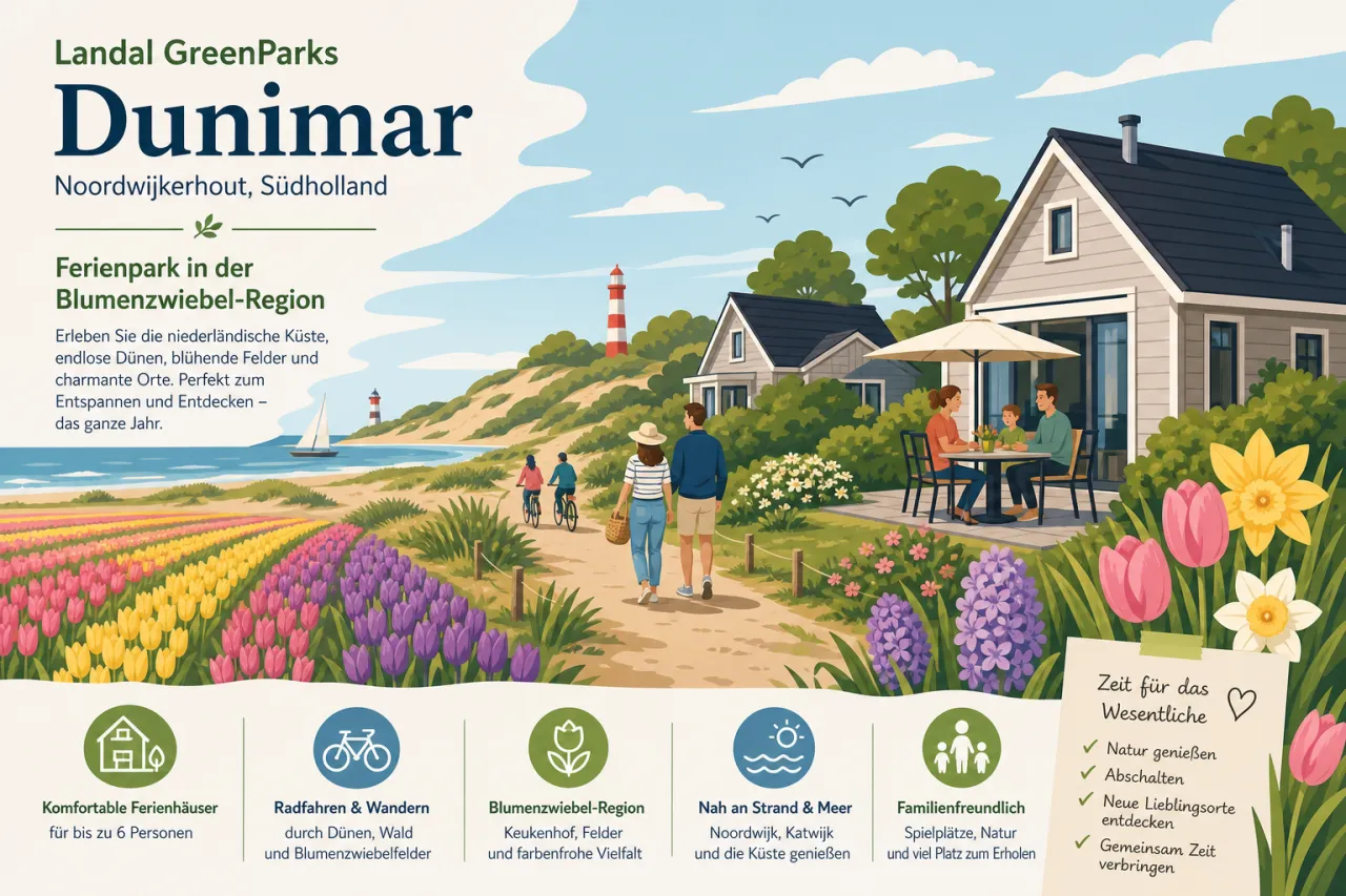 Landal GreenParks Dunimar in Noordwijkerhout (Südholland) — Ferienpark in der Blumenzwiebel-Region