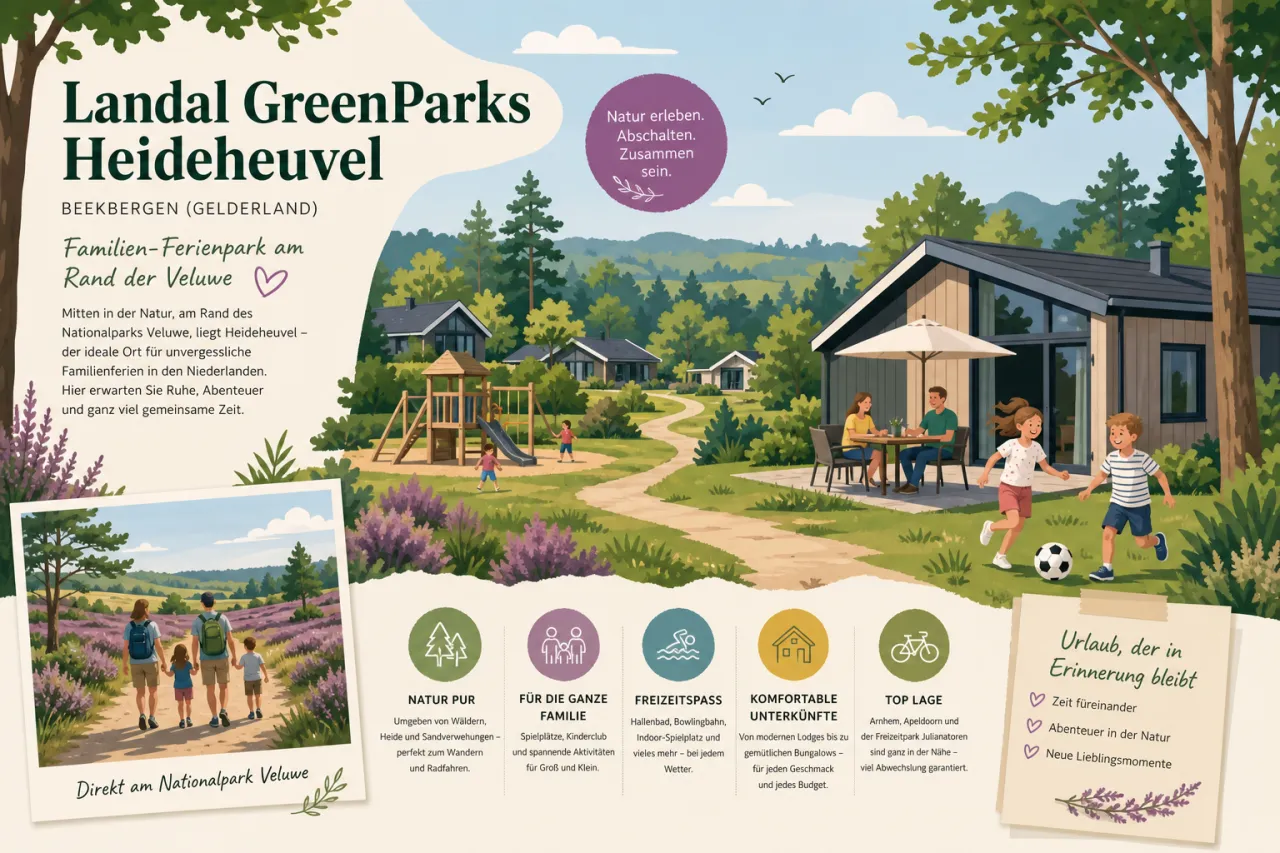 Landal GreenParks Heideheuvel in Beekbergen (Gelderland) — Familien-Ferienpark am Rand der Veluwe