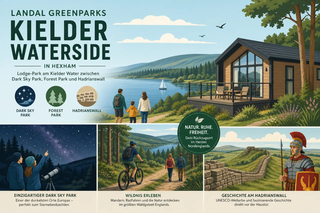 Landal GreenParks Kielder Waterside in Hexham — Lodge-Park am Kielder Water zwischen Dark Sky Park, Forest Park und Hadrianswall