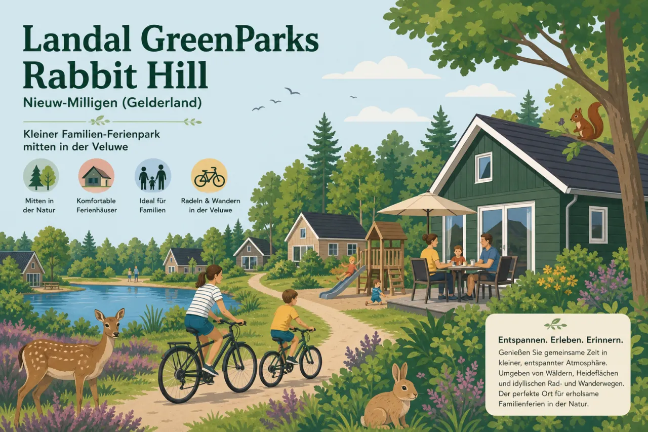 Landal GreenParks Rabbit Hill in Nieuw-Milligen (Gelderland) — Kleiner Familien-Ferienpark mitten in der Veluwe