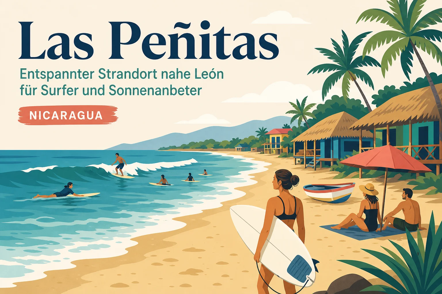 Las Peñitas: Strandort bei León für Surfer und Sonnenanbeter