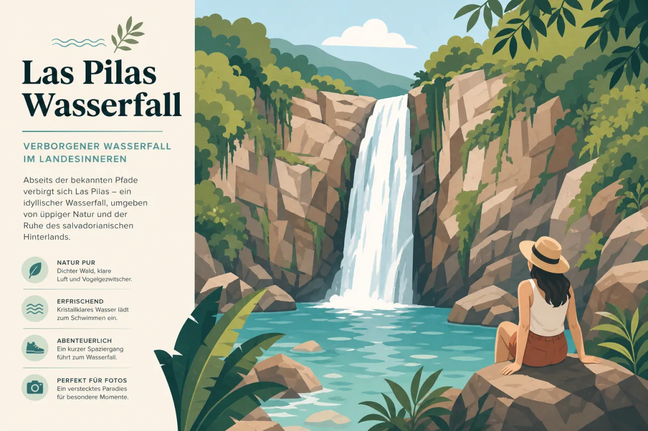 Las Pilas Wasserfall: Verborgener Wasserfall im Landesinneren