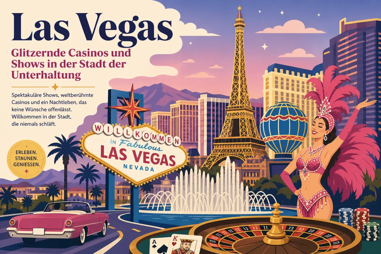 Las Vegas: Glitzernde Casinos und Shows in der Stadt der Unterhaltung