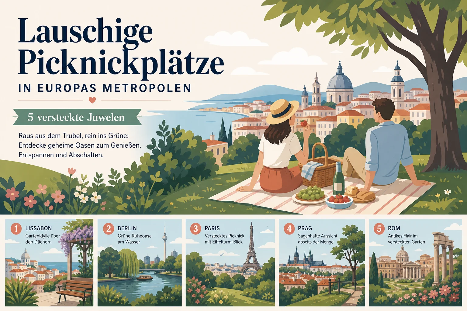 Lauschige Picknickplätze in Europas Metropolen – 5 versteckte Juwelen
