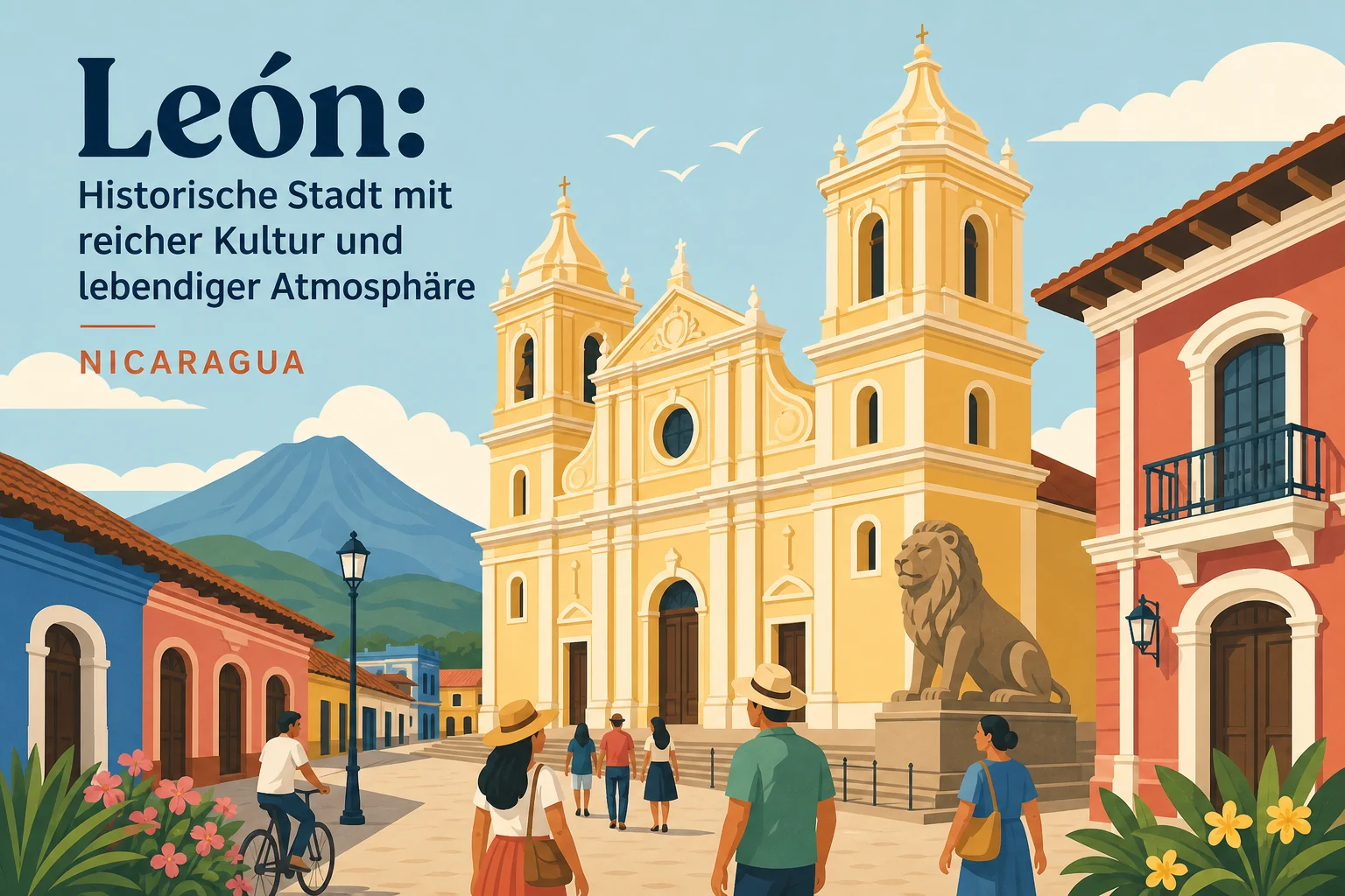 León in Nicaragua: koloniale Stadt mit Märkten, Museen und Vulkanblick