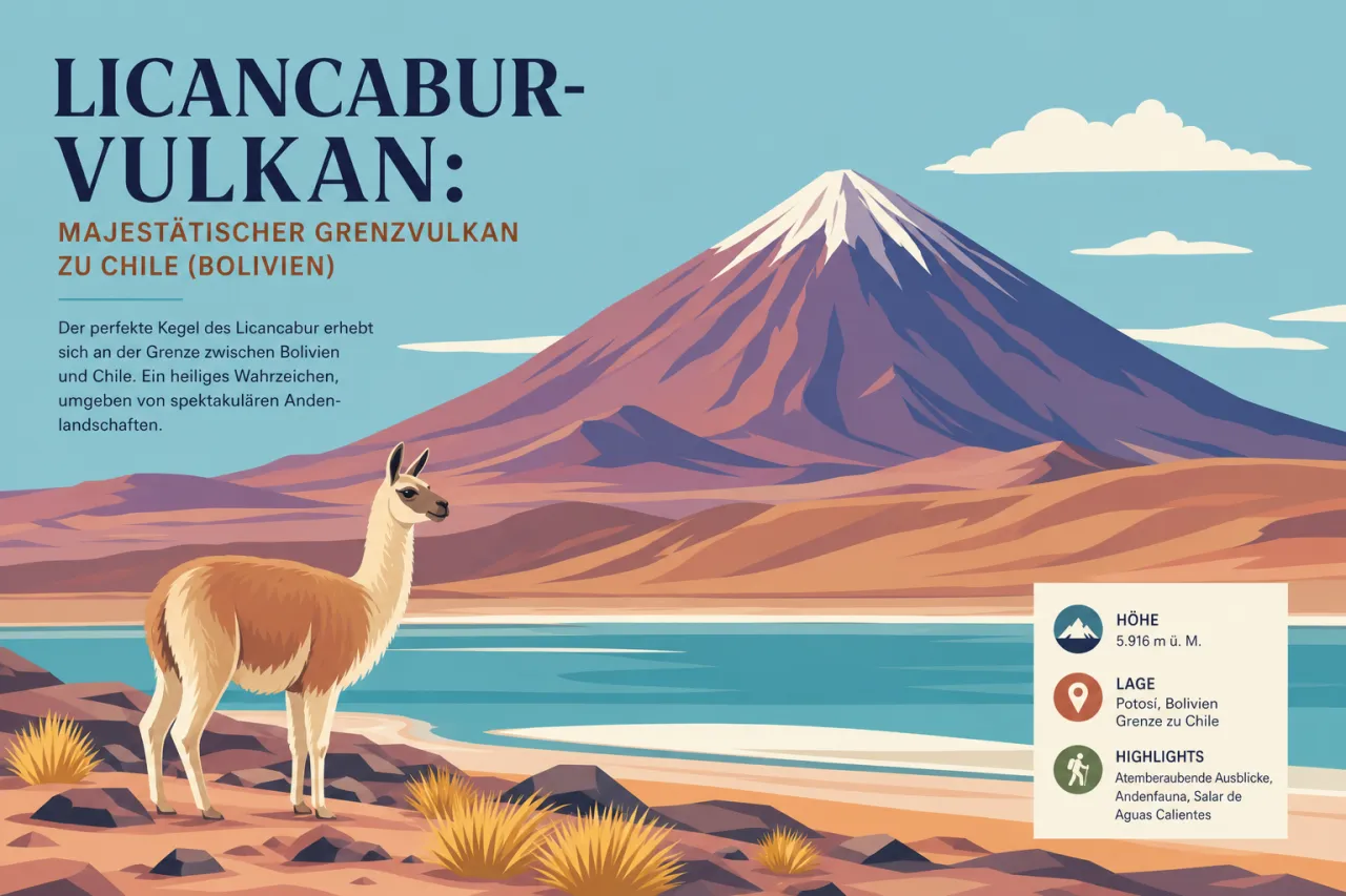 Licancabur-Vulkan: Majestätischer Grenzvulkan zu Chile