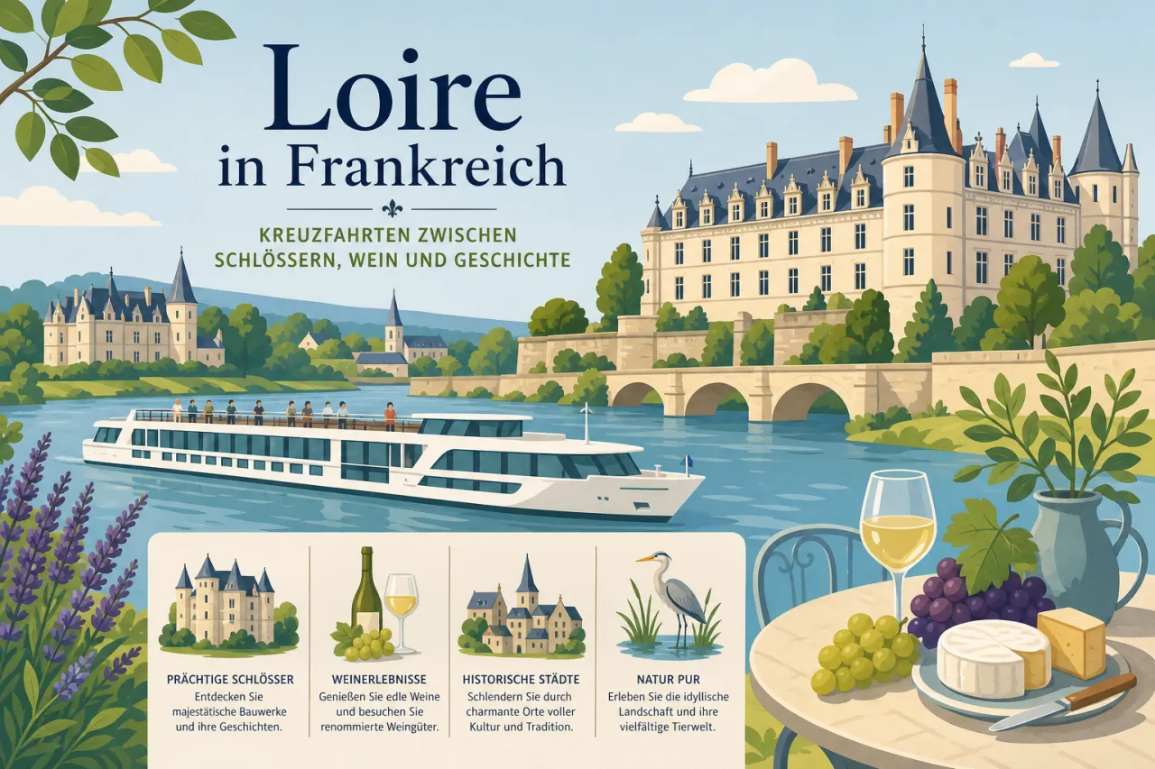 Loire in Frankreich: Kreuzfahrten zwischen Schlössern, Wein und Geschichte