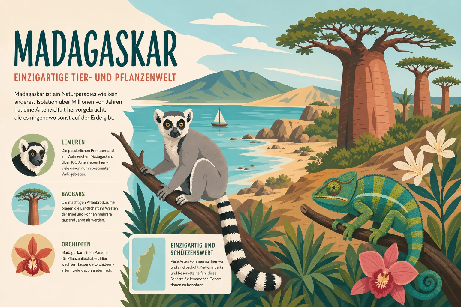 Madagaskar: Einzigartige Tier- und Pflanzenwelt