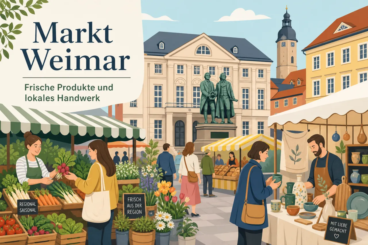 Markt Weimar: Frische Produkte und lokales Handwerk
