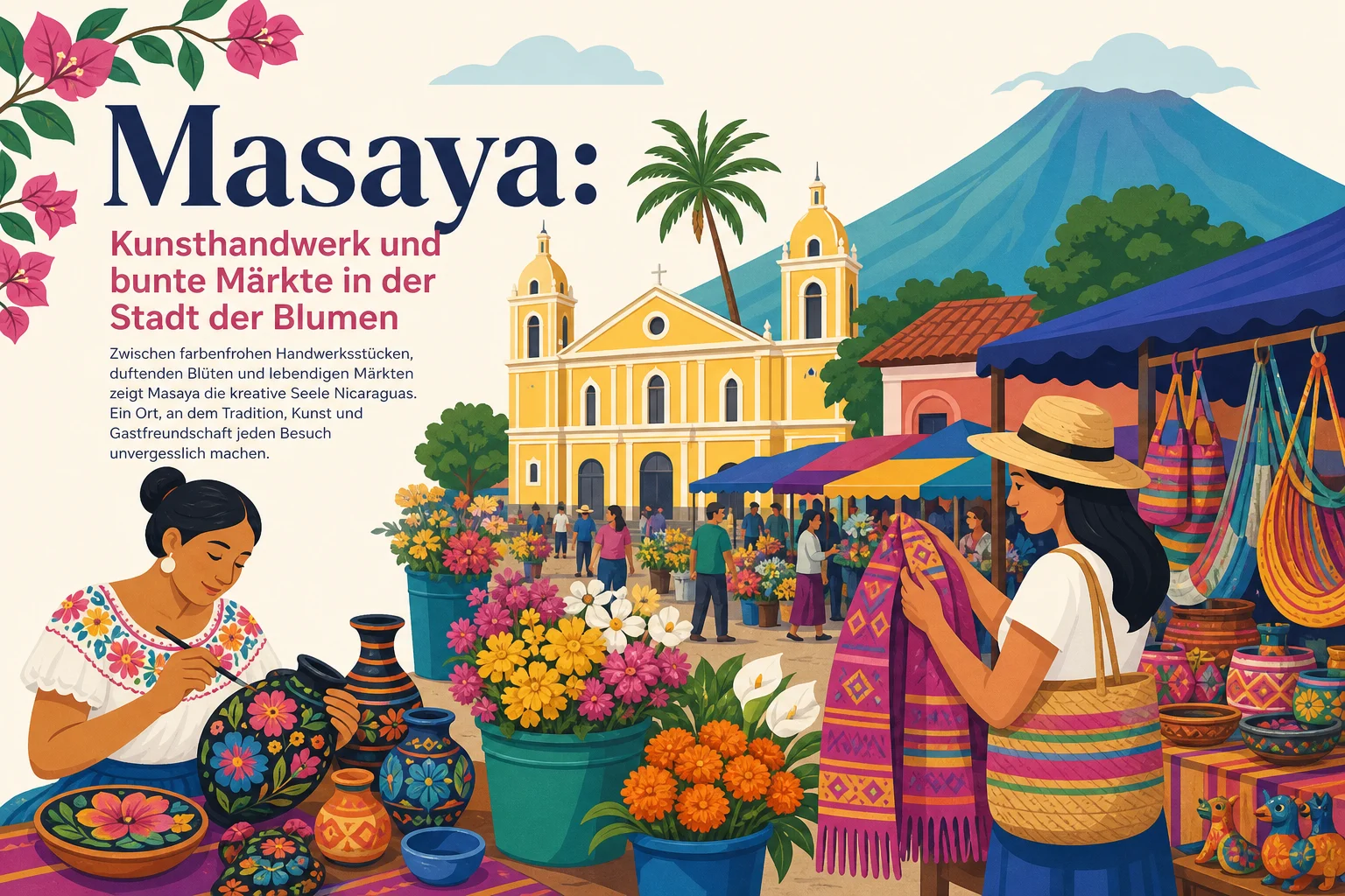 Masaya: Kunsthandwerk und bunte Märkte in der Stadt der Blumen