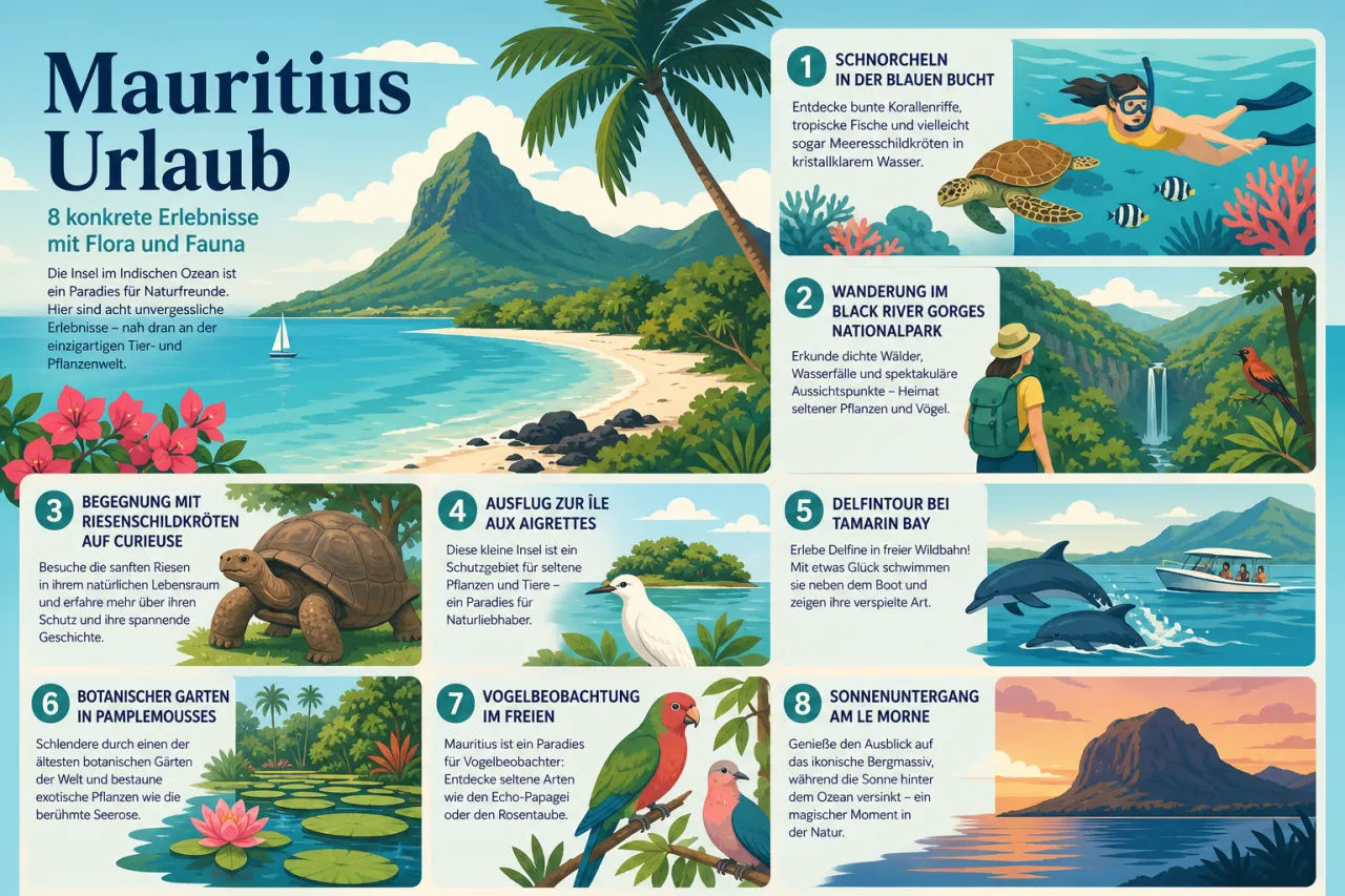 Mauritius Urlaub: 8 konkrete Erlebnisse mit Flora und Fauna