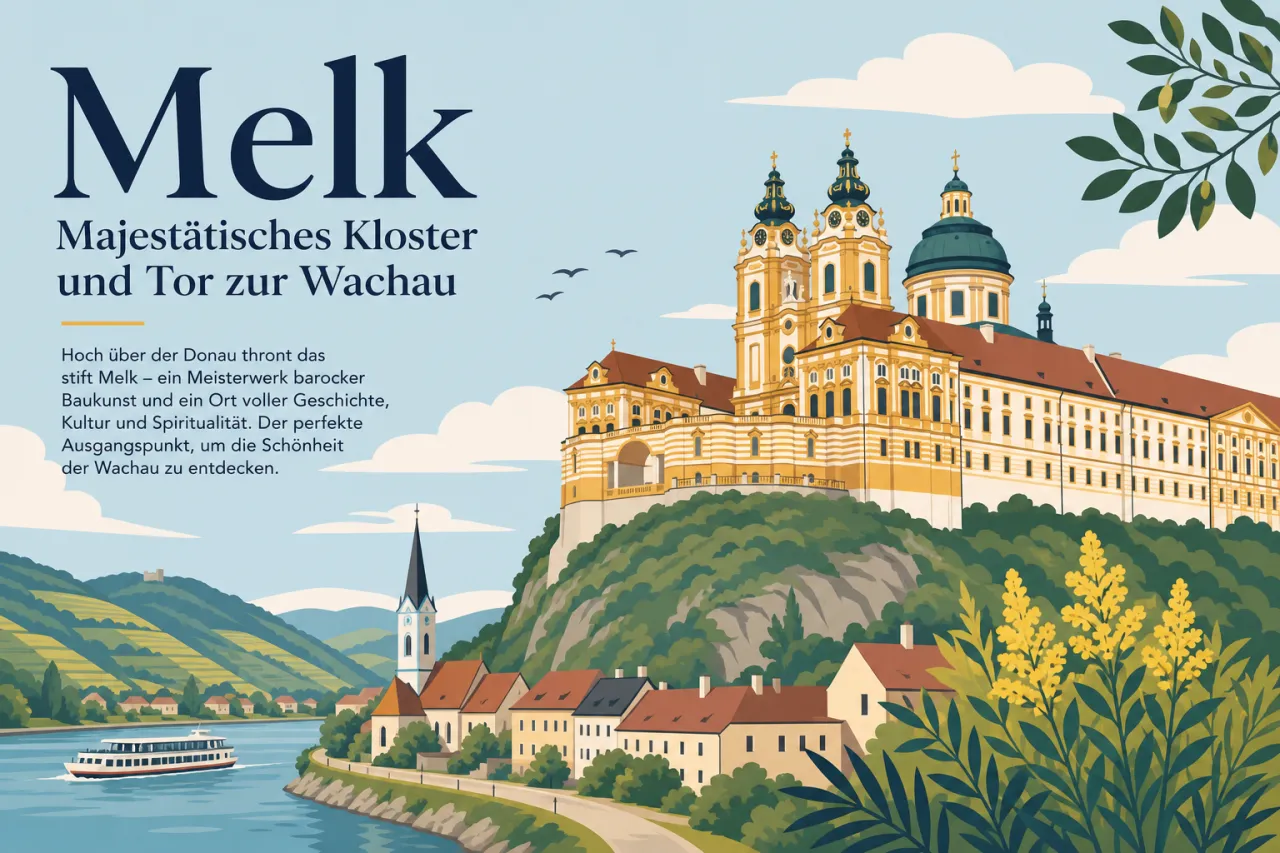 Melk: Kloster, Donau und Wachau in Niederösterreich