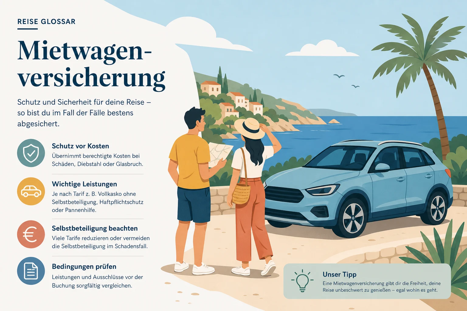 Mietwagenversicherung: Was Du vor der Buchung prüfen solltest