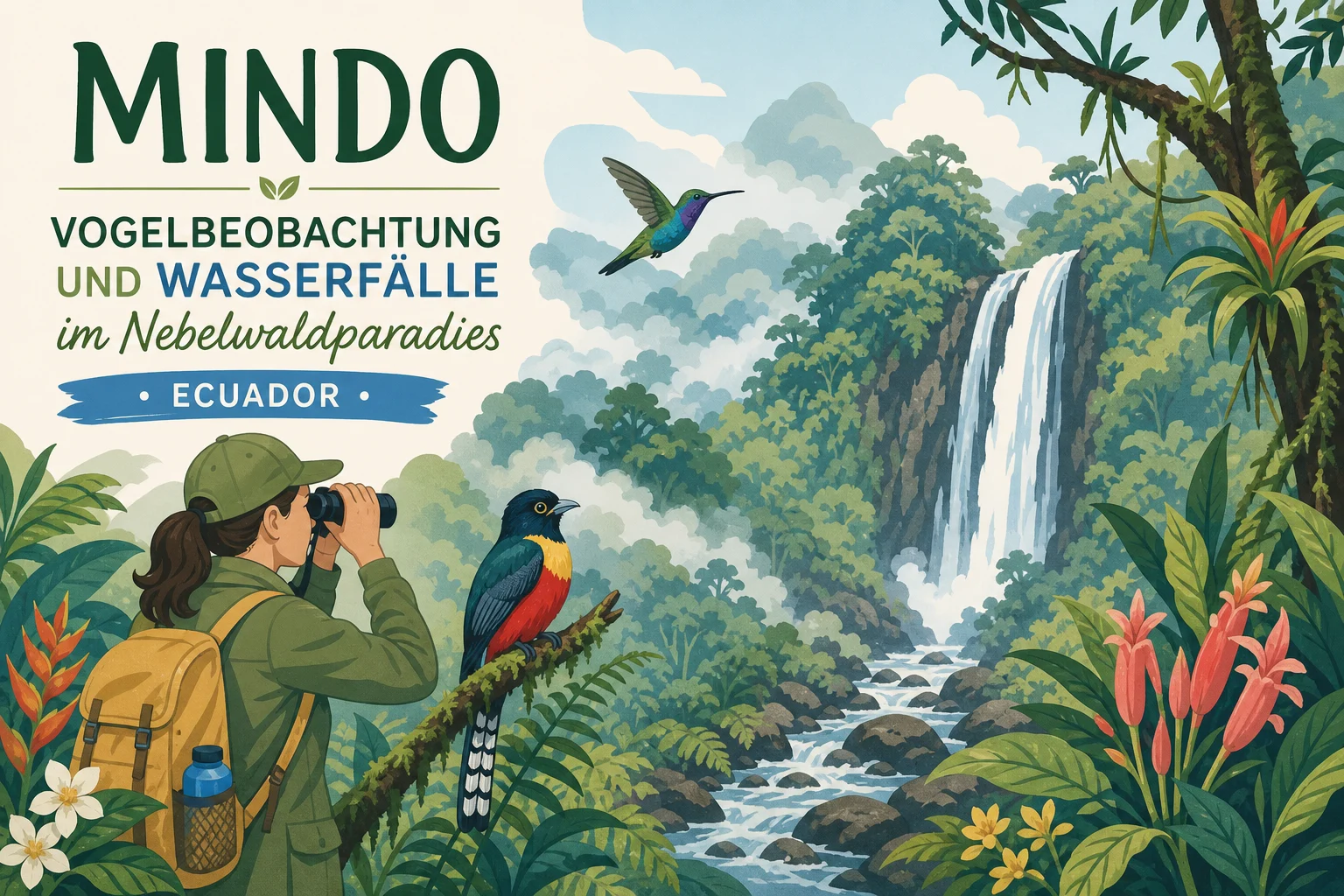 Mindo: Vogelbeobachtung und Wasserfälle im Nebelwaldparadies