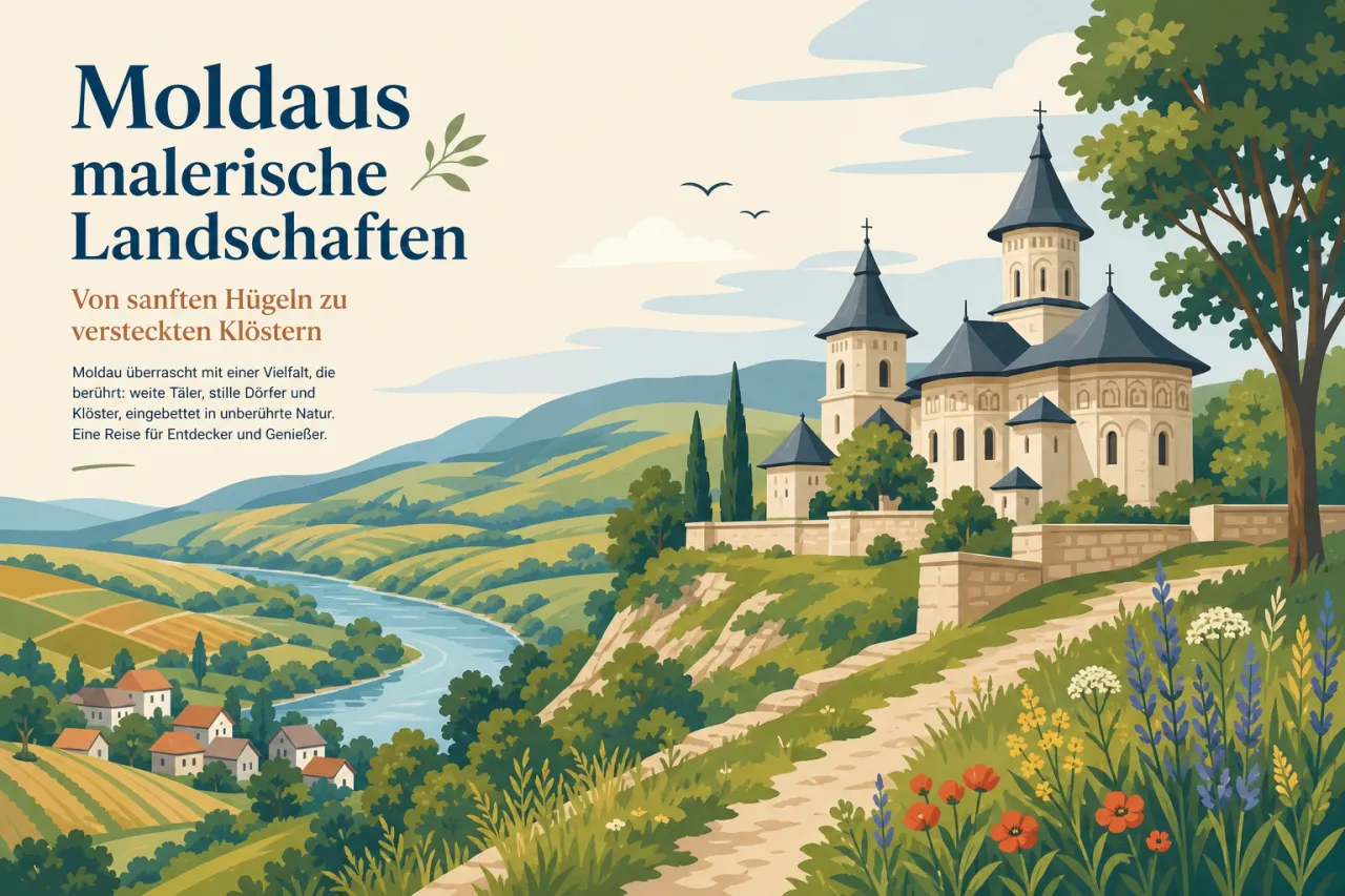 Moldaus malerische Landschaften — Von sanften Hügeln zu versteckten Klöstern