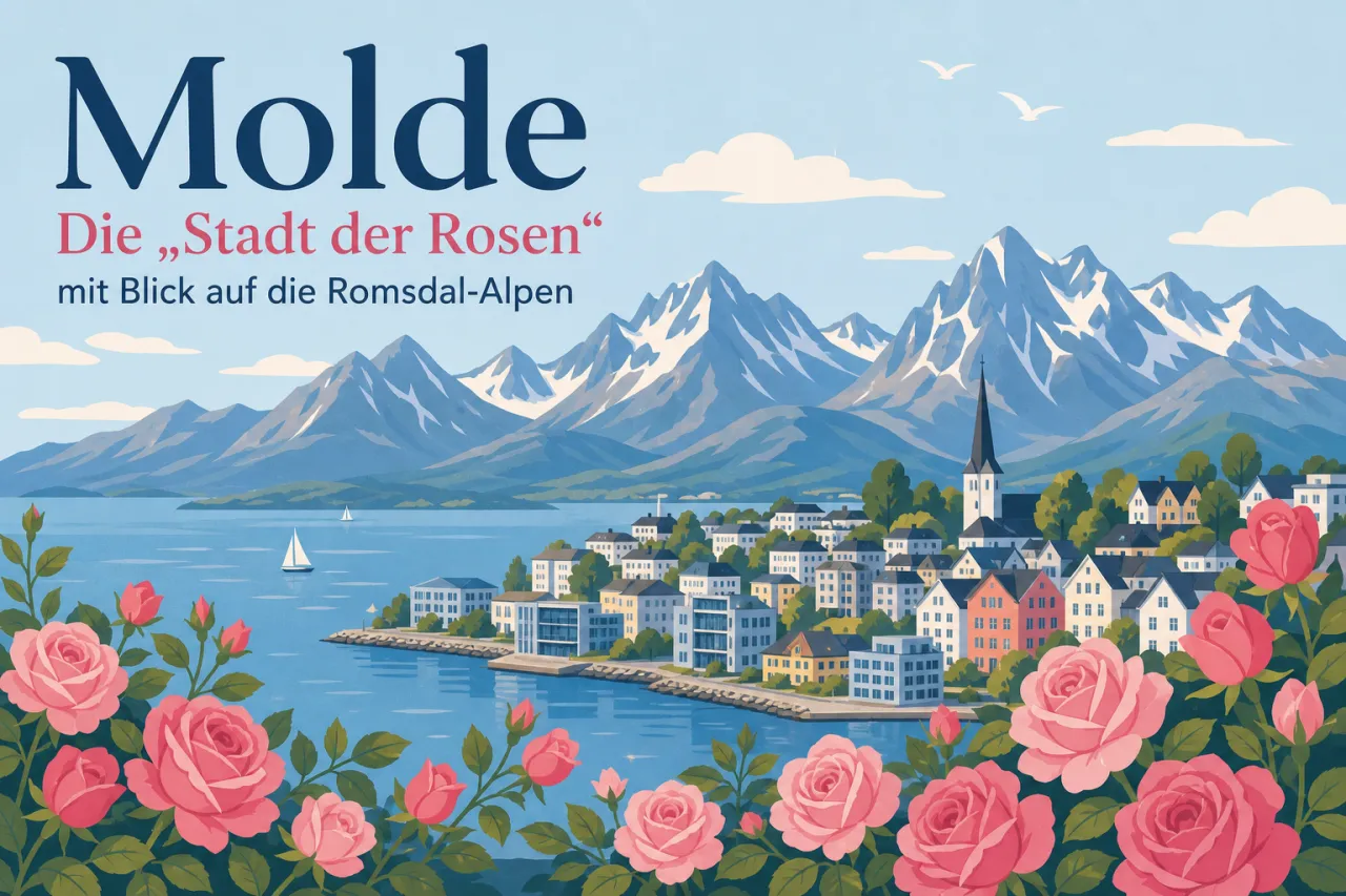 Molde: Die „Stadt der Rosen“ mit Blick auf die Romsdal-Alpen