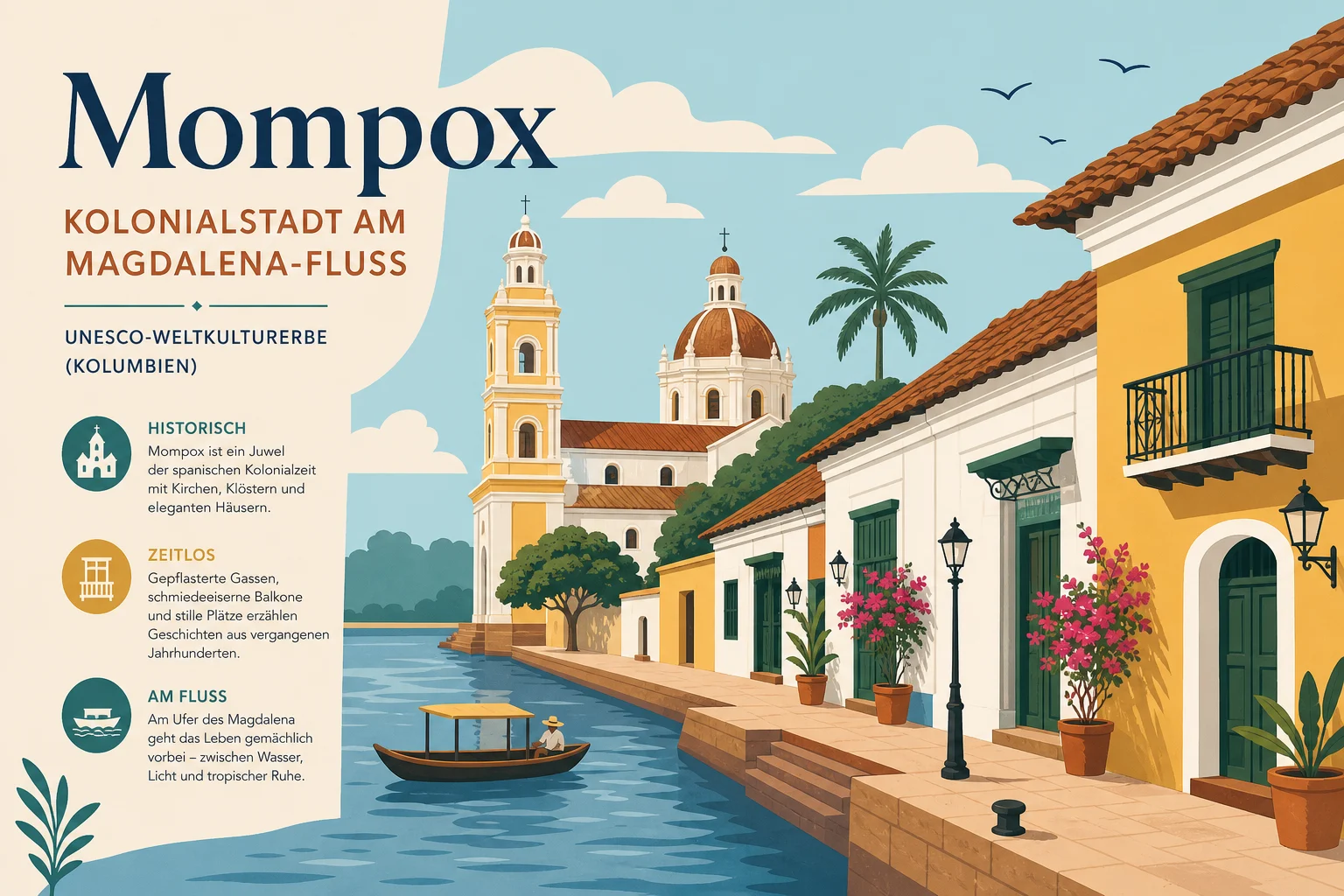 Mompox: Kolonialstadt am Magdalena-Fluss, UNESCO-Weltkulturerbe
