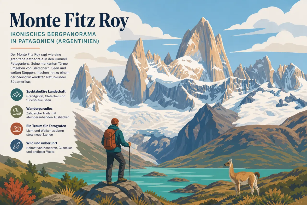 Monte Fitz Roy: Ikonisches Bergpanorama in Patagonien
