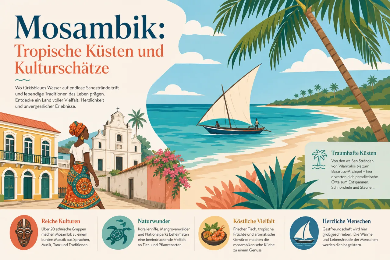 Mosambik: Tropische Küsten und Kulturschätze