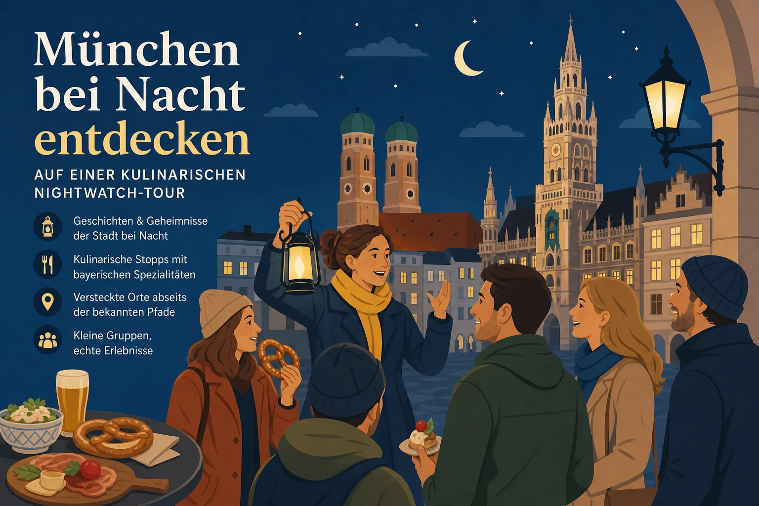 München bei Nacht entdecken auf einer kulinarischen Nightwatch-Tour