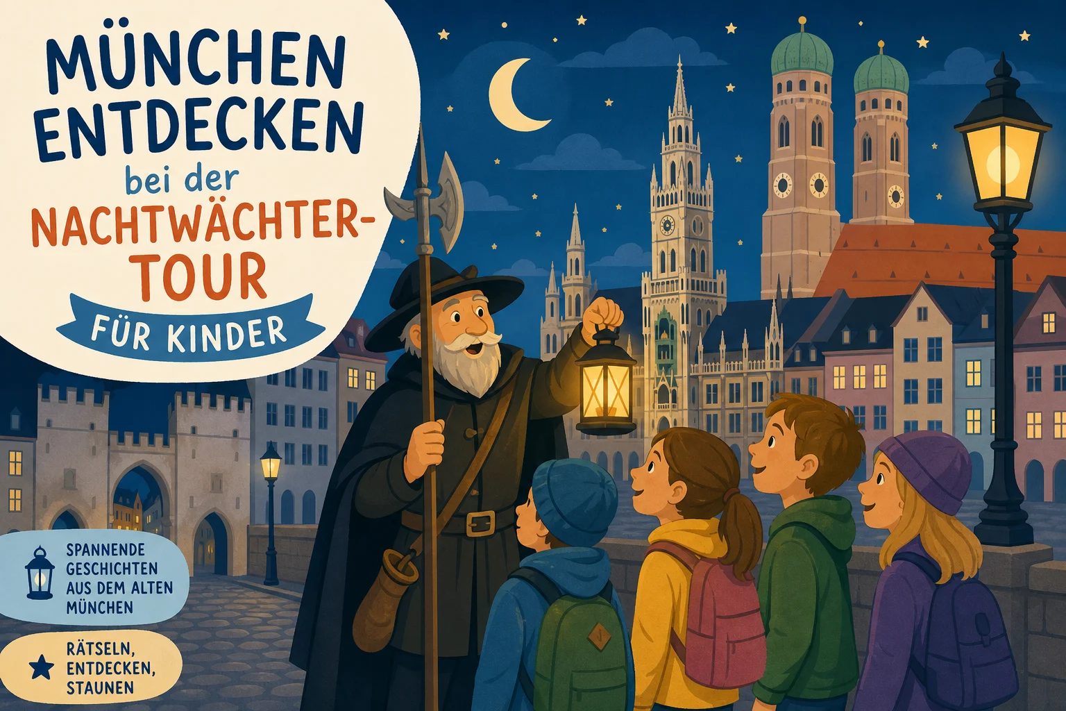 München entdecken bei der Nachtwächter-Tour für Kinder