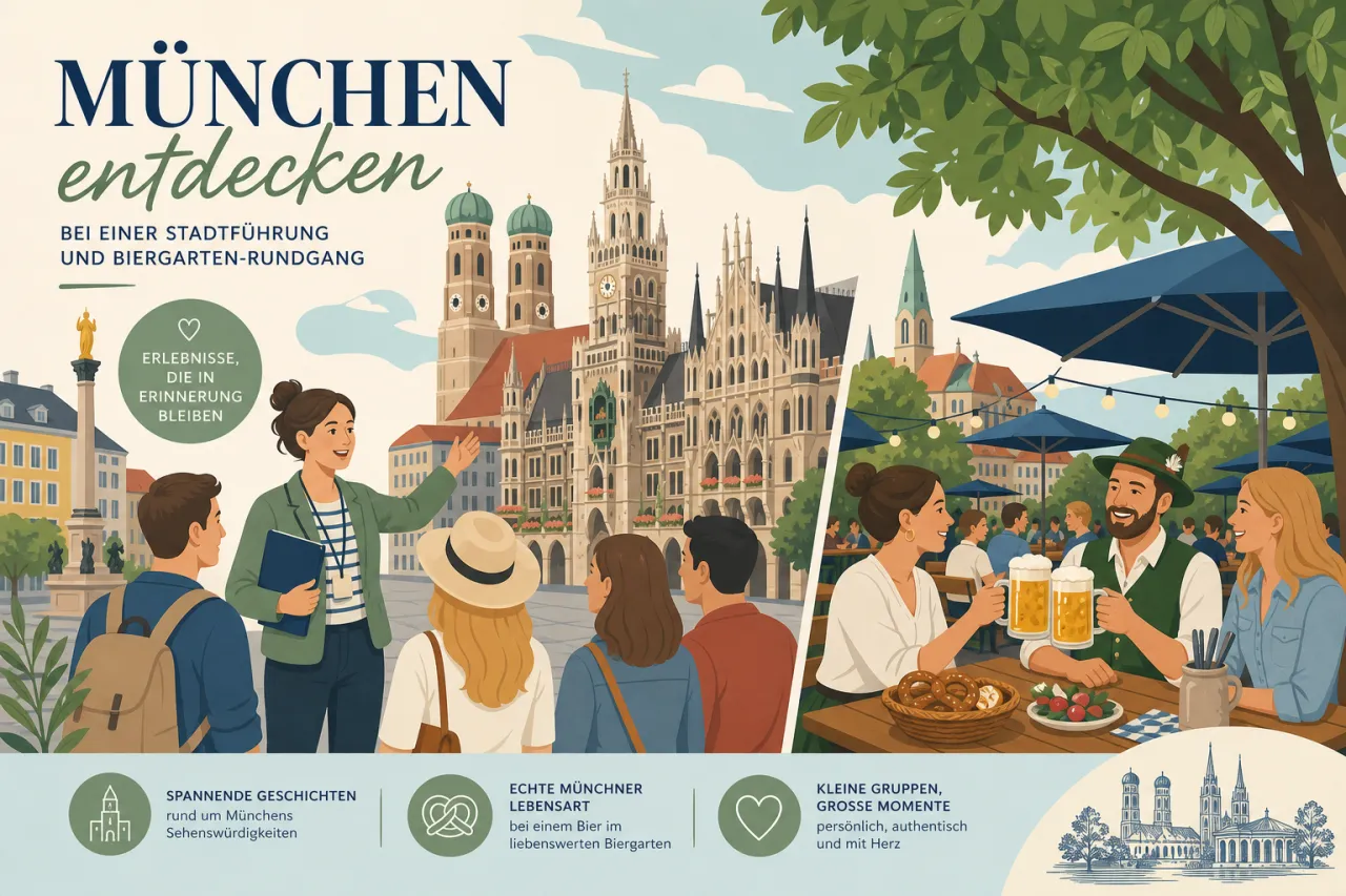 München entdecken bei einer Stadtführung und Biergarten-Rundgang