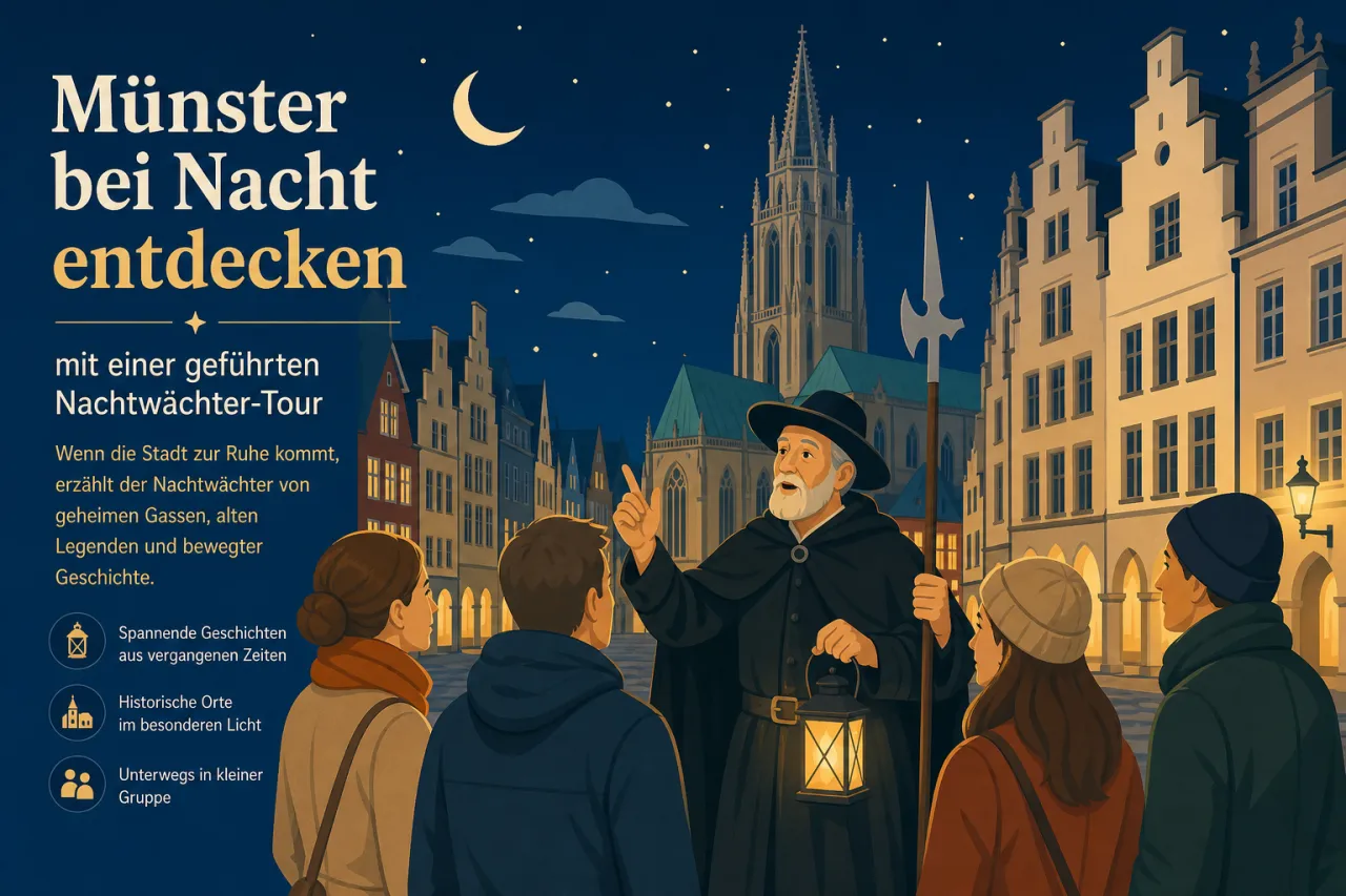 Münster bei Nacht entdecken mit einer geführten Nachtwächter-Tour