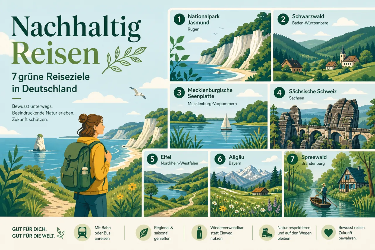 Nachhaltig reisen: 7 grüne Reiseziele in Deutschland