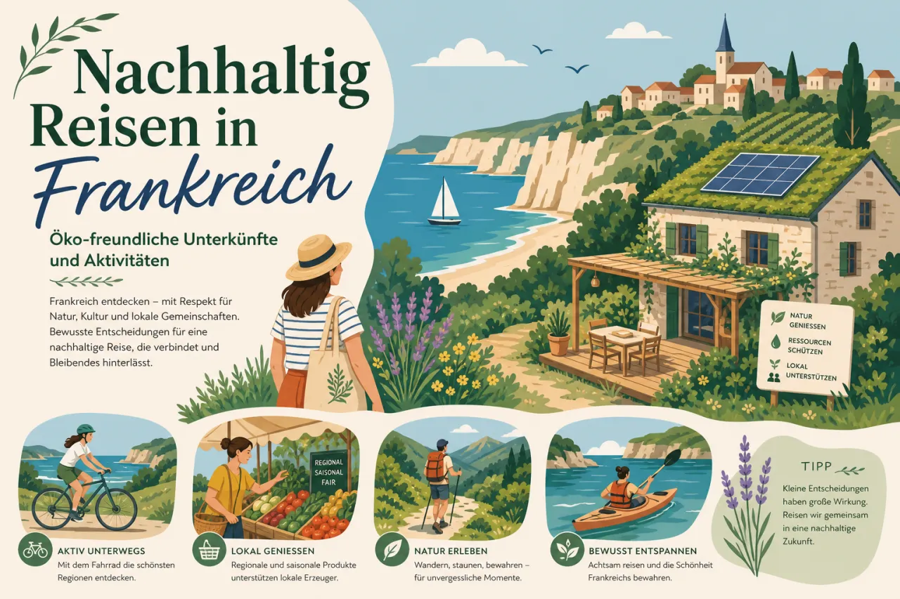 Nachhaltig Reisen in Frankreich - Öko-freundliche Unterkünfte und Aktivitäten