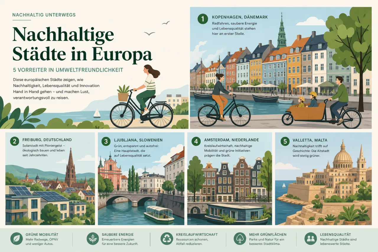 Nachhaltige Städte in Europa – 5 Vorreiter in Umweltfreundlichkeit
