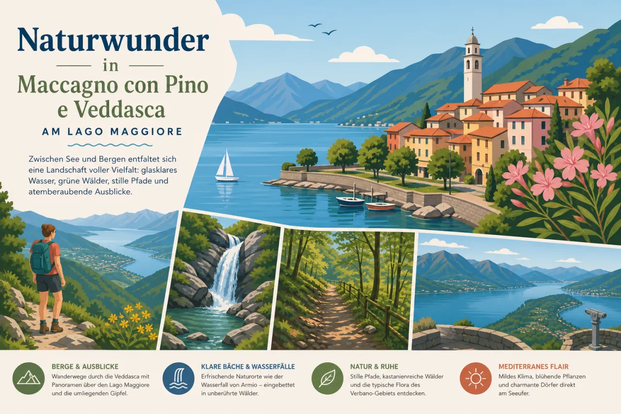 Naturwunder in Maccagno con Pino e Veddasca am Lago Maggiore