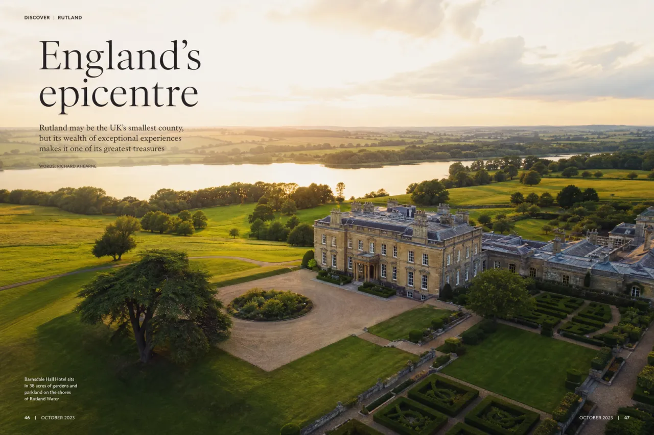 Weitläufiges englisches Landgut in Rutland mit Wiesen und Bäumen – Standort des geplanten Nobu Woolfox