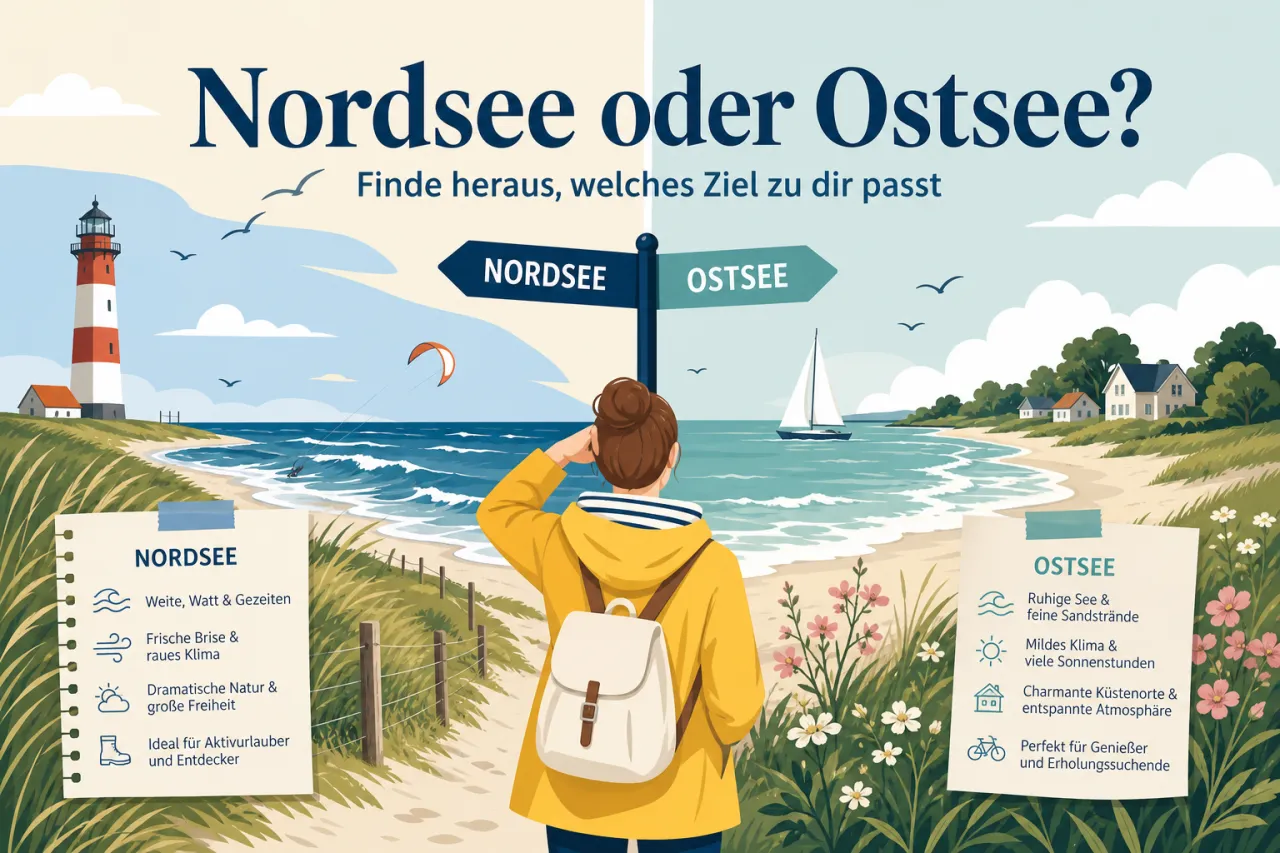 Nordsee oder Ostsee? Finde heraus, welches Ziel zu dir passt
