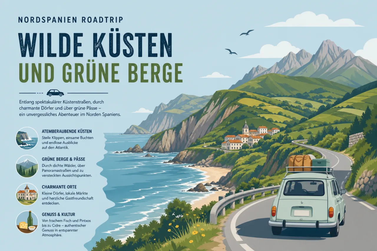 Nordspanien Roadtrip: Wilde Küsten und grüne Berge