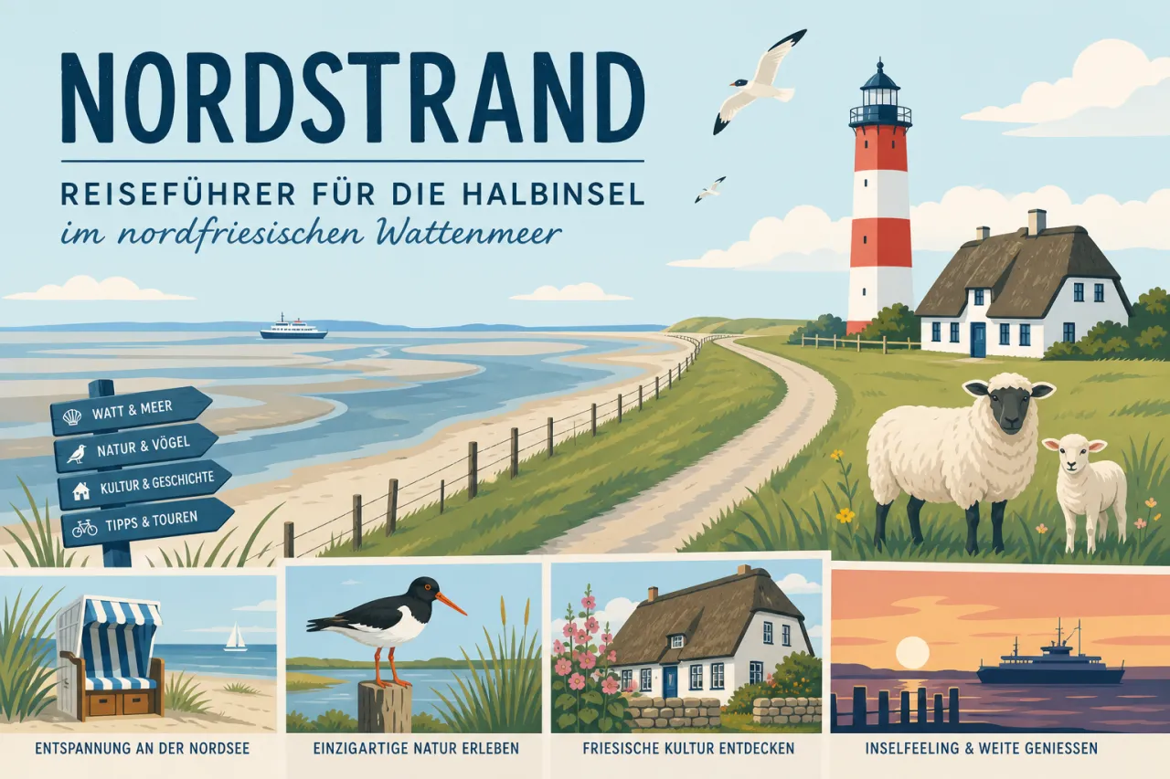 Nordstrand: Reiseführer für die Halbinsel im nordfriesischen Wattenmeer