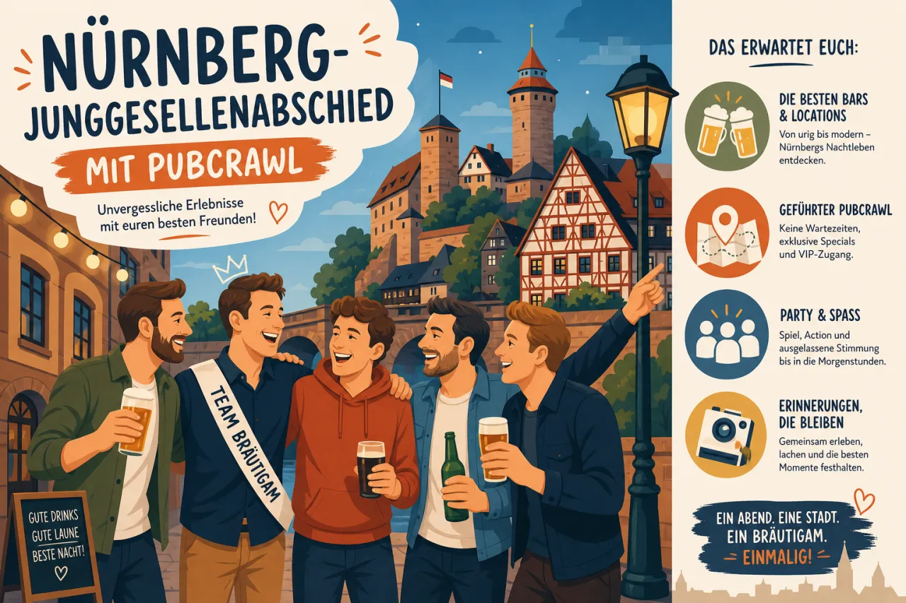 Nürnberg Junggesellenabschied mit PubCrawl