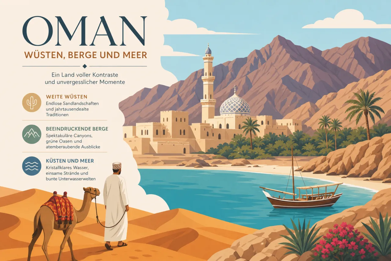Oman: Wüsten, Berge und Meer