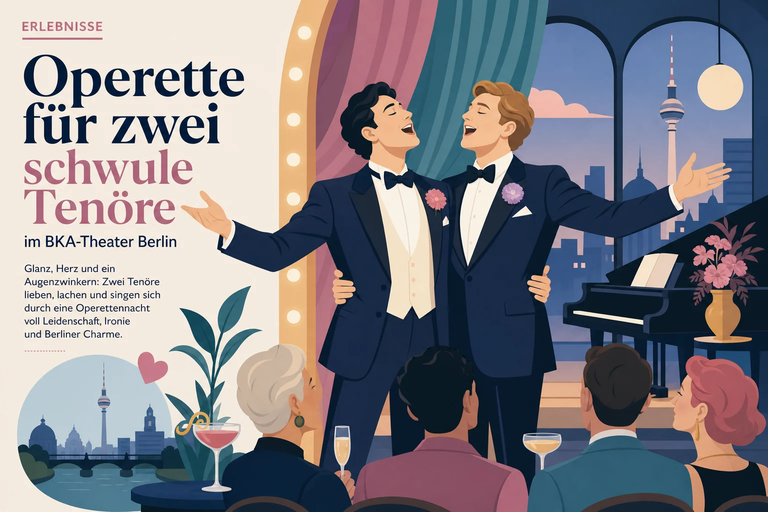 Operette für zwei schwule Tenöre im BKA-Theater Berlin