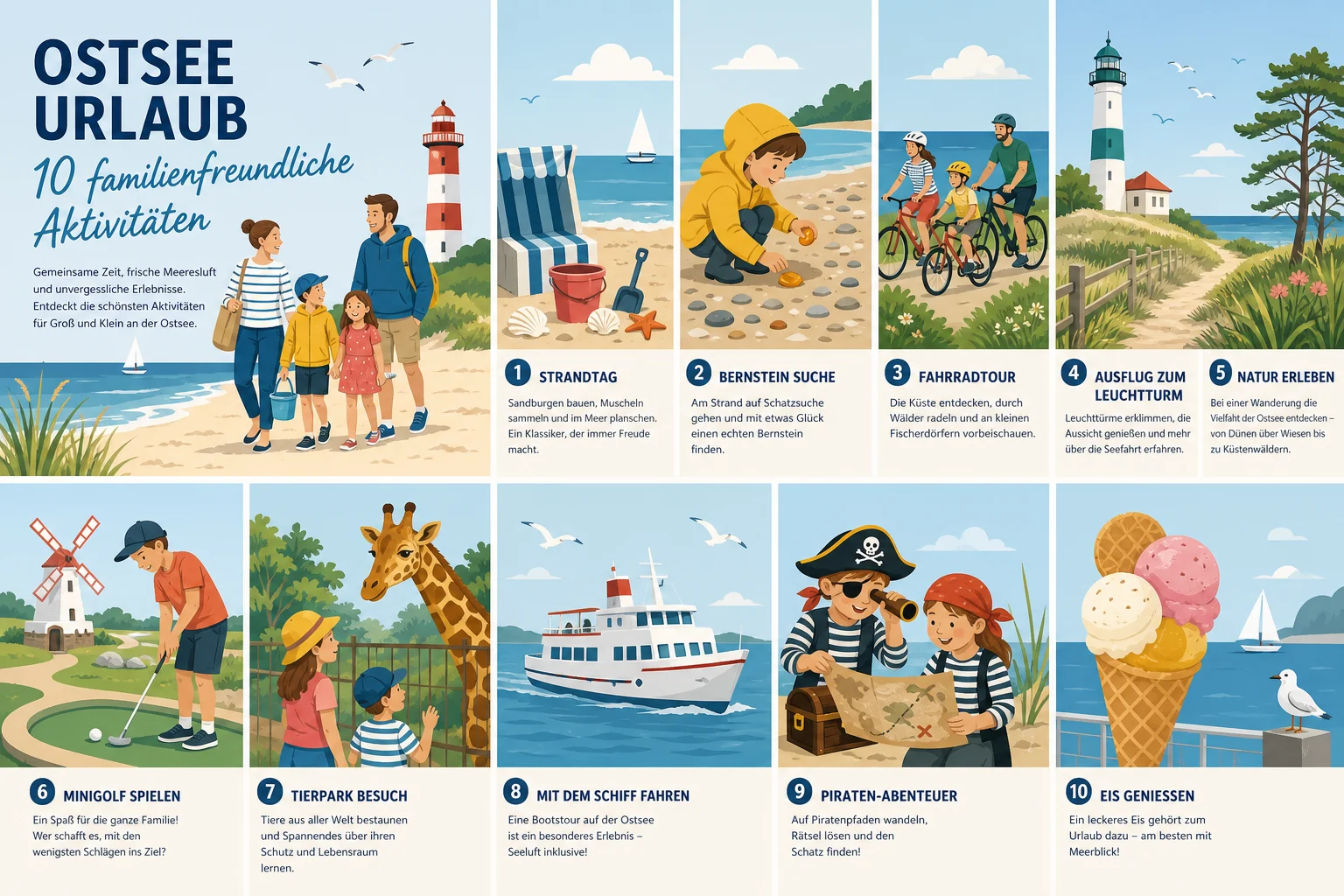 Ostsee Urlaub: 10 familienfreundliche Aktivitäten