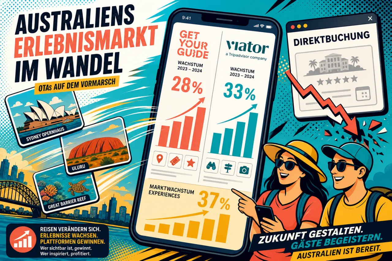 OTAs überholen Direkt-Buchungen: Wie Australiens Erlebnismarkt gerade umgebaut wird