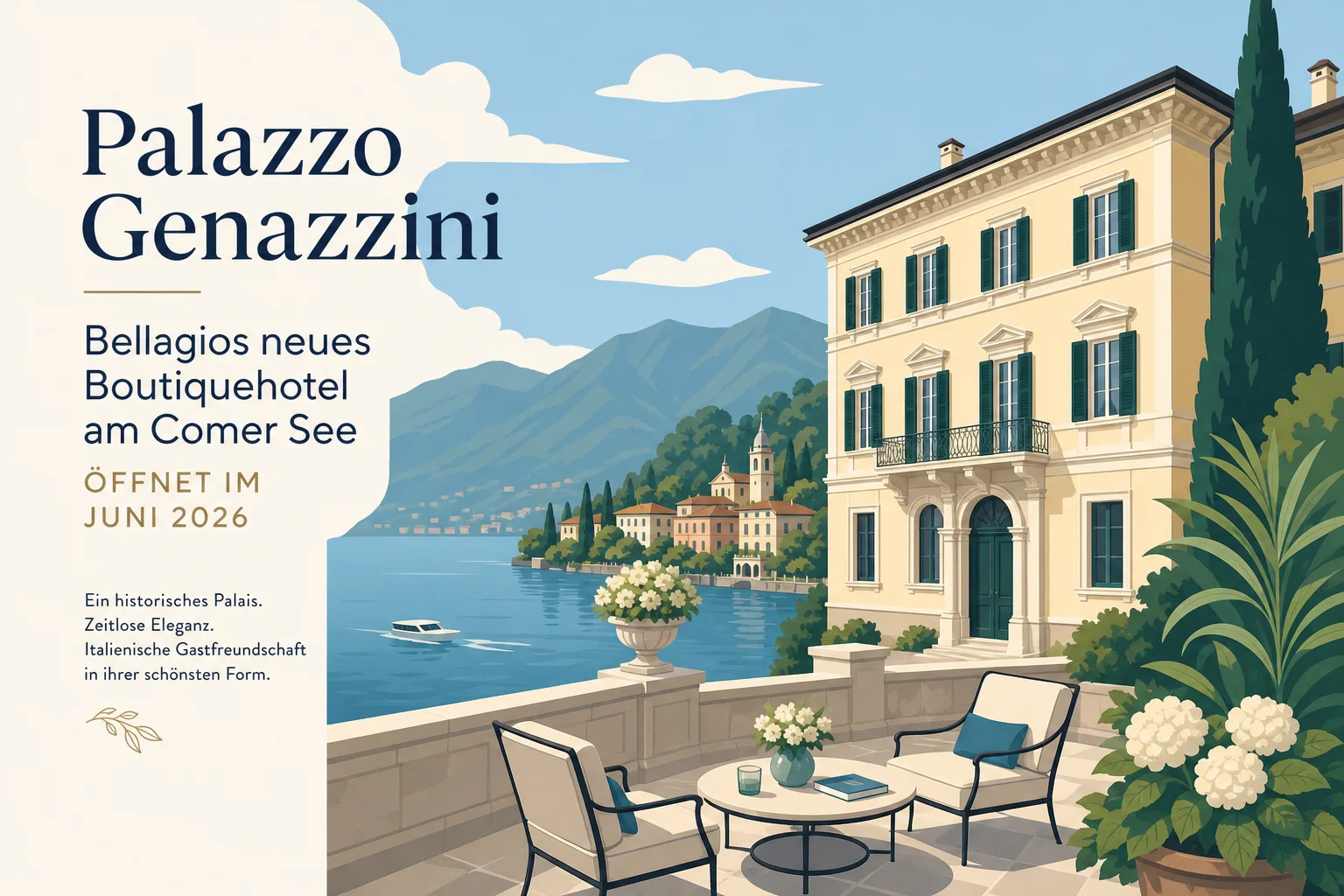 Palazzo Genazzini: Bellagios neues Boutiquehotel am Comer See öffnet im Juni 2026