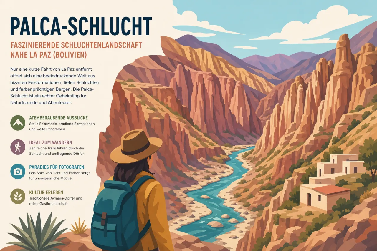 Palca-Schlucht: Schluchtenlandschaft nahe La Paz